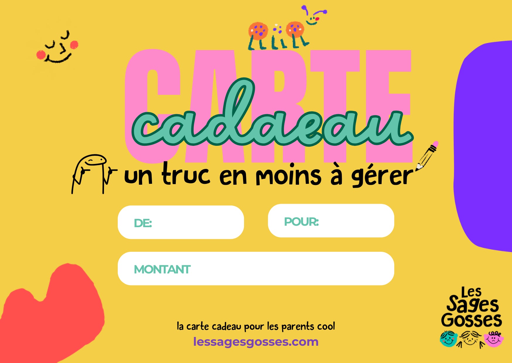 Carte cadeau "Un Truc en Moins à Gérer"