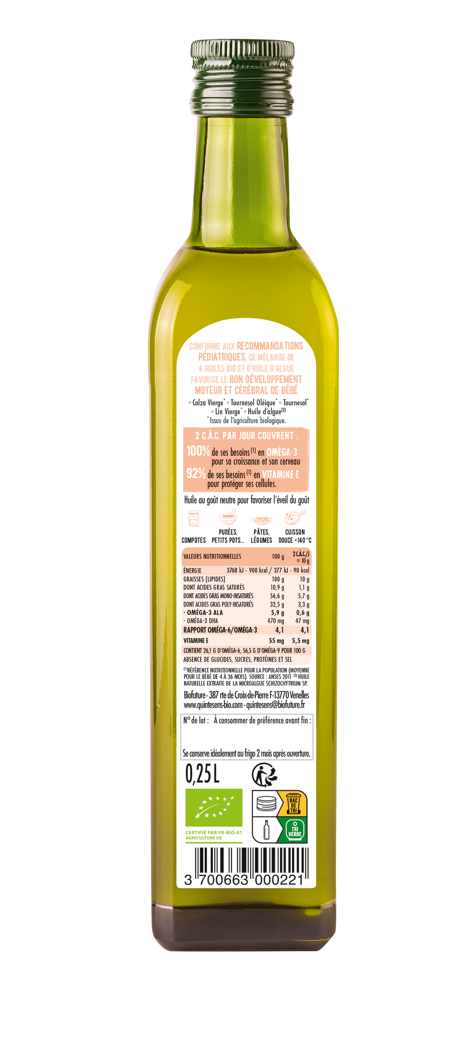 Baby food oil