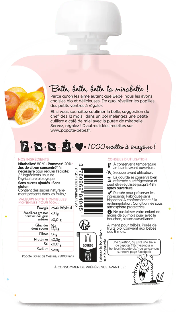 Gourde Mirabelle BIO